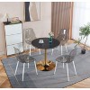 Vynxaria Golden and Black Tulip Coffee Table for Mid-Century Modern Dining - 2 of 4