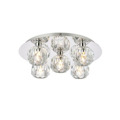 Elegant Lighting Graham 5 - Light Flush Mount in  Chrome