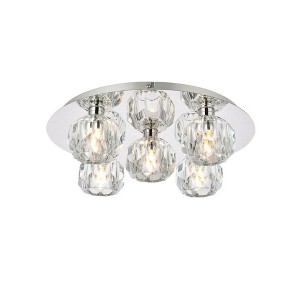 Elegant Lighting Graham 5 - Light Flush Mount in  Chrome - 1 of 4