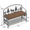 SEVOBAL Shoe Racks Upholstered Storage Bench Entryway Shoe Storage Home Office Organizer for Living Spaces, Antique Brown, 41.14"*15.55"*3.35" - 4 of 4