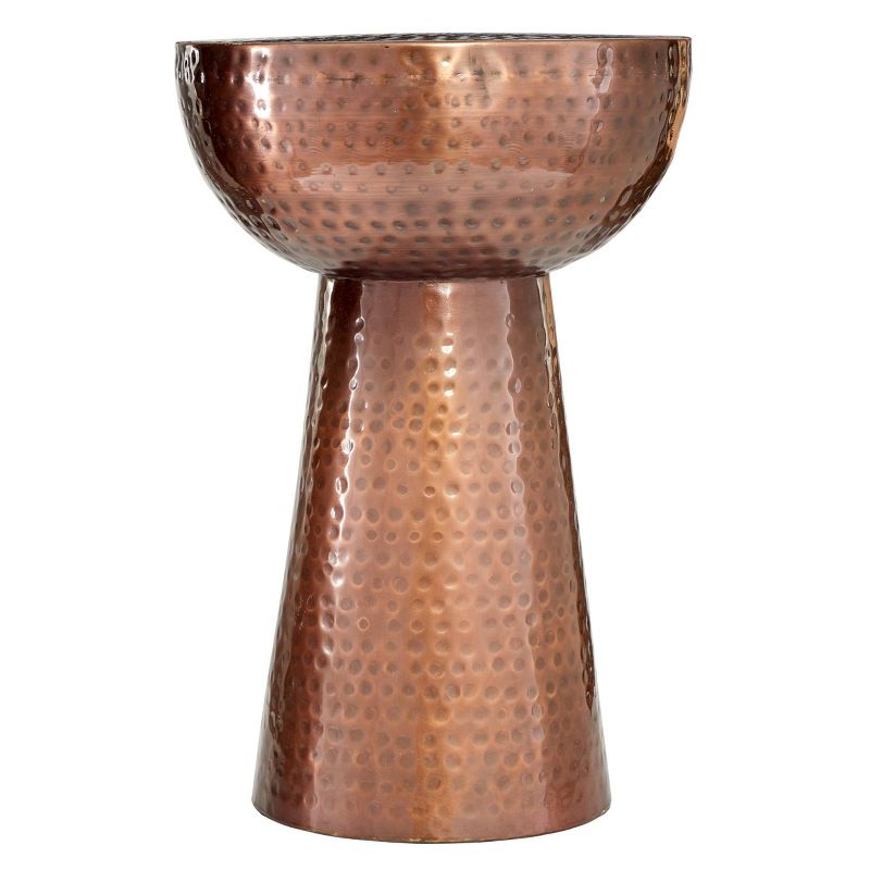 Hammered Metal Drum End Table Bronze - Olivia &#38; May, 5 of 8