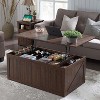 Farmhouse 48" Lift Top Coffee Table with Sliding Groove Barn Door, Coffee Table for Living Room - 2 of 4