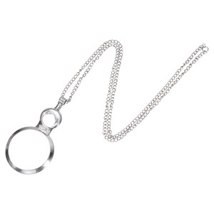 Unique Bargains 3X Magnifying Glass Necklace for Women Reading Gift Jewelry - 1 of 4