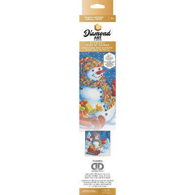 Leisure Arts Diamond Art Intermediate Kit 11"X14"-Holiday Snowman Fun