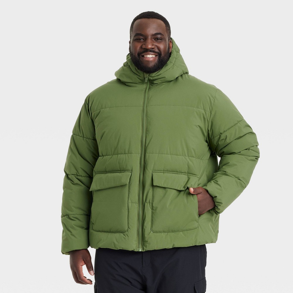 Men's Big Heavy Puffer Jacket - All In Motion™ Green 5XL