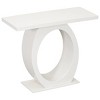 39.4'' Modern Console Table with Sculptural Oval Base,Narrow Entryway Accent Table for Living Room or Hallway-Baofuwish - 3 of 4