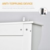 Munora 38" 3-in-1 Entryway Hall Tree - Storage Bench with Coat Rack, 8 Hooks & Shoe Storage - Cream White - 4 of 4