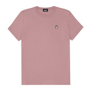 Dalix Peace Sign Embroidered Lightweight Relaxed Jersey Tee Summer Cute Positive Womens - 1 of 4
