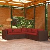 vidaXL Garden Lounge Set Brown PE rattan, powder-coated steel, plastic - 2 of 4