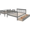 Streamdale Stairway Twin-Over-Full Bunk Bed With Drawer, Storage And Guard Rail Gray - 3 of 4