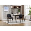 Kumasinova Dining Chairs Set of 2,Faux Leather Chair with Bentwood Upholstered Seat,Black Metal Legs,Adjustable Foot,Chairs for Kitchen,Dining Room - 2 of 4