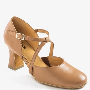 Women's So Danca Velma Ballroom Shoes SD143 Leather Cross Straps 3" Heel Genuine Leather - 1 of 3