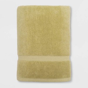 Soft Solid Bath Towel Green - Opalhouse , Size: Bath Sheet