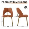 PU Leather Dining Chairs Set Of 4, Modern Kitchen Dining Room Chairs with Padded Seat Waterproof Non-Slip, Comfortable Dinner Chairs - 3 of 4