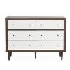 Christopher Knight Home 2pc Nystrom Double Dresser and 4 Drawer Dresser Bedroom Set Walnut/White - image 3 of 4