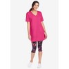 Woman Within Plus Size Perfect Short-Sleeve V-Neck Tunic - 4 of 4