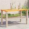 vidaXL Garden Table Black and Brown - 2 of 4