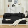 VASIP Folding Convertible Sofa Bed ,78" Sofa Bed Foam Spring Mattress with 2 Pillows,for Apartment, Living Room,Office,Black - 2 of 4