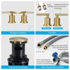 PAGED 8 Inch Widespread Bathroom Faucet, Sink Faucet with Metal Pop Up Drain and Water Supply Lines, 3 Hole Faucet for Bathroom - 4 of 4