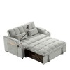 Ridstar Modern Multifunctional Folding Sofa Bed with USB Port, Ashtray and Swivel Phone Holder For Living Room & Bedroom-Gray - 2 of 4