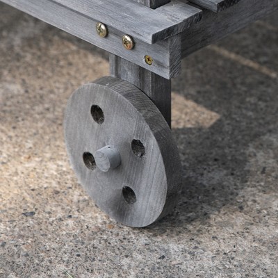 Gray Wooden Potting Bench with Sink and Storage