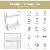 Attop Bathroom Organizer Countertop, Counter Organizer, Wooden Sink Shelf , Vanity Storage, Makeup Tray for Skincare Bedroom Kitchen Corner, 2 Tier - 2 of 4