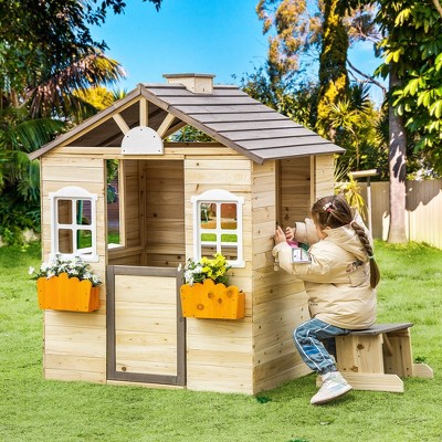 Playhouses For Girls Tents Tunnels Kids Outdoor City House Garden Pink Play 