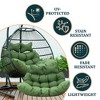 LeisureMod Modern Upholstered 2 Person Hanging Egg Swing Cushion with Headrest Large Breathable Folding Cushion - 3 of 4