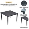 Nicbex 5 PCS Outdoor Dining Sets 1 Aluminum Square Dining Table&4 Barrel Chairs,Patio Conversation Sets with Umbrella Hole for Poolside&Backyard,Black - 4 of 4