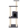 vidaXL Cat Tree Dark grey Engineered wood, Plush, Sisal Medium - 3 of 4