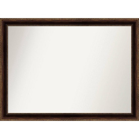 42" x 31" Non-Beveled Corded Bronze Wall Mirror - Amanti Art: Modern Rectangular, Polystyrene Frame, Includes Mount Hardware - image 1 of 4