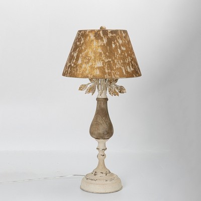 Vintage Table Lamp with Rustic Finish, Height 30.32", Width 14.96", Classic Home Decor Light, 1pc