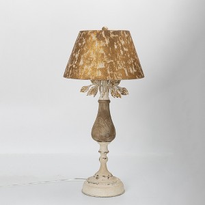 Vintage Table Lamp with Rustic Finish, Height 30.32", Width 14.96", Classic Home Decor Light, 1pc - 1 of 4