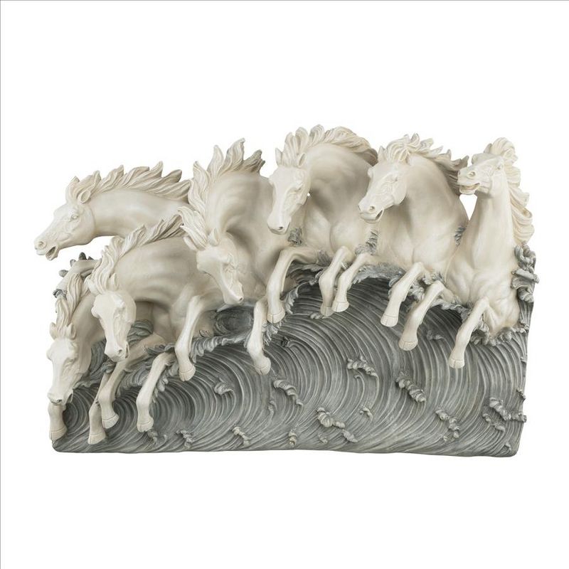 Design Toscano Neptune's Horses of the Sea Sculptural Wall Frieze, 2 of 9