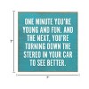 Slickblue Funny Aging Quote Wall Sign – “Turn Down Stereo to See” – Rustic 7x7 Wood Decor, Color Options - 3 of 3