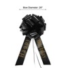 Unique Bargains Waterproof Lightweight Durable Indoor and Outdoor Use Gift Wrapping Bow Ribbon 20 Inch Black - 2 of 4