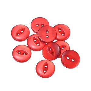 Unique Bargains Round Resin 2-Hole Fish Eye Craft Replacement Sewing Button 10 Pcs - 1 of 4