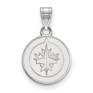 Black Bow Jewelry Sterling Silver Winnipeg Jets NHL Small Pendant - 1 of 3