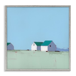 Stupell Industries Palmer Farm in Muted Blues Framed Giclee Art - 1 of 4