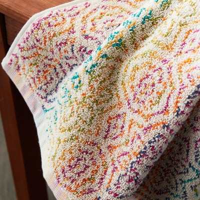 Rhapsody Multicolor Cotton Jacquard Bath Towel 27" x 50"
