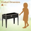 Costway Raised Garden Bed Elevated Metal Planter Box with Legs Drainage Holes Gardening Box - 3 of 4