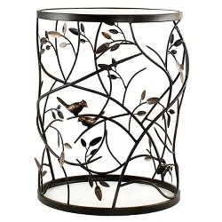 Large Bird and Branches Side Table Antique Bronze - FirsTime