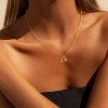 Heart Initial Necklace for Women & Girls, 14K Gold Plated Letter Pendant Birthday Gift L - 2 of 4
