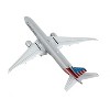 Boeing 777-300ER Commercial Aircraft with Flaps Down Silver with Striped Tail 1/400 Diecast Model Airplane by GeminiJets - 3 of 4