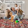 Living Room Rug Modern Geometric Washable Rug Non Slip Low Pile Floor - 4 of 4