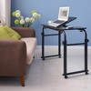 Overbed Table with Wheels, 31.5" Laptop Desk Cart, Table Over The Bed Table Adjustable Height and Length for Hospital and Home Use, Black - 4 of 4