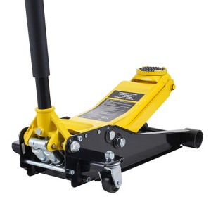 VEVOR Low Profile Floor Jack 2 Ton (4400 lbs), Heavy Duty Iron Hydraulic Racing Floor Jack, Hydraulic Car Jack, Dual Piston Quick Lift Pump (Yellow) - 1 of 4