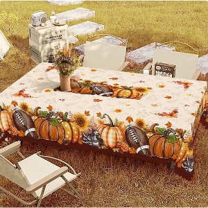 LOVEVOOK Fall Tablecloth, Thanksgiving Tablecloth, Pumpkin Table Cloth, Autumn Harvest for Christmas, Holiday, Birthday, Harvest - 1 of 4