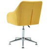 vidaXL Ergonomic Swivel Office Chair - Adjustable Height, Soft Fabric Upholstery and Robust Design, Ideal for Home Office Use - Vibrant Yellow - 4 of 4