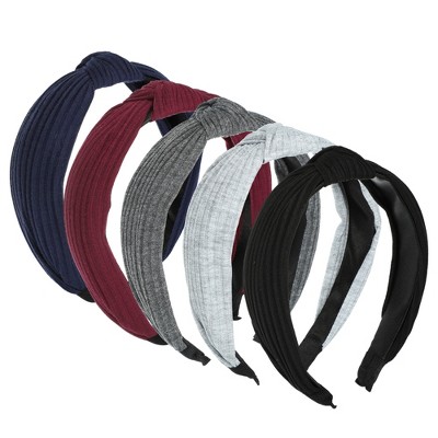Unique Bargains Girl's Knotted Headband Multicolored 1.18" Wide 5 Pcs